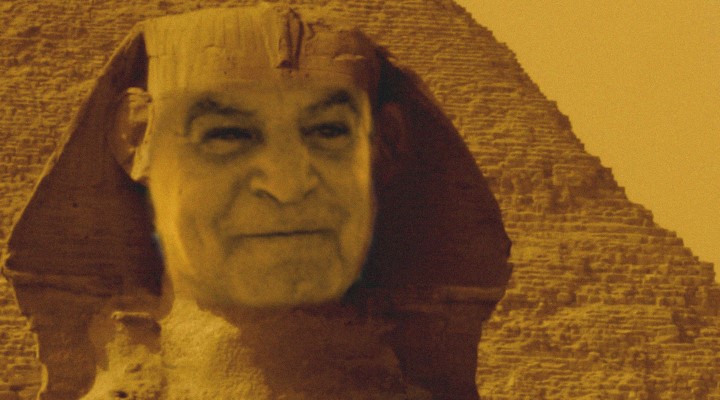 Ägyptens "letzter Pharao": Dr. Zahi Hawass (Bild & Montage: L. A. Fischinger / Hawass: WikiCommons/gemein frei)