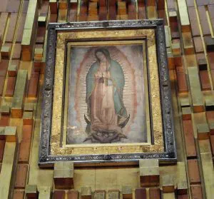 Die Tilma von Guadalupe heute (Bild: L. A. Fischinger)