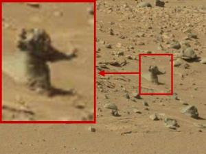 Ein Alien auf dem Mars? (Bild: NASA/JPL / L.A. Fischinger)