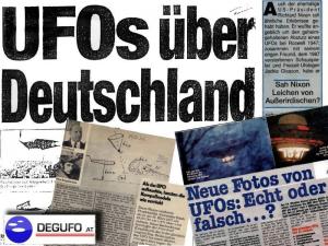 Zusammenschnitt von Deutschen UFO-Berichten aus dem Pressearchiv der DEGUFO Österreich (Bild: DEGUFO.at / L.A. Fischinger)