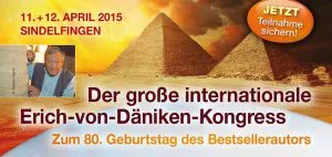 11. & 12. April 2015: Der große internationale Erich von Däniken-Kongress zu seinem 80. Geburtstag (Bild: Kopp Verlag)