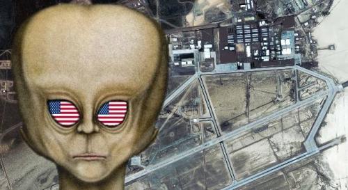Die "Area 51" - angeblich arbeiten dort Aliens mit der USA zusammen (Bild: WikiCommons / Space Imaging, München / Llyd Pye)