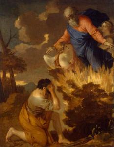 Der brennende Dornbusch und Moses nach Sébastien Burning: War es wirklich so? (Bild: gemeinfrei)