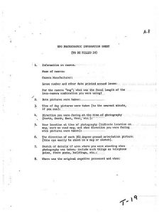 CIA-Papier von 1960: hier sollten weitere Angaben zu gemachten UFO-Fotos eingetragen werden
