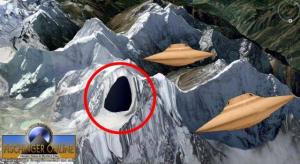 Wieder eine vermeintliche UFO-Basis bei Google Earth gefunden - diesmal im Himalaya (Bild: Google Earth / L. A. Fischinger)