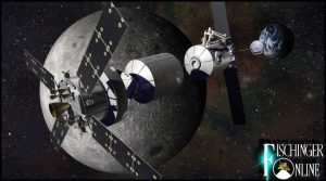 "Deep Space Gateway" nach den Plänen der NASA und Roskosmos: Die erste bemannte Raumstation um den Mond soll ab 2022 gebaut werden (Bild: NASA)