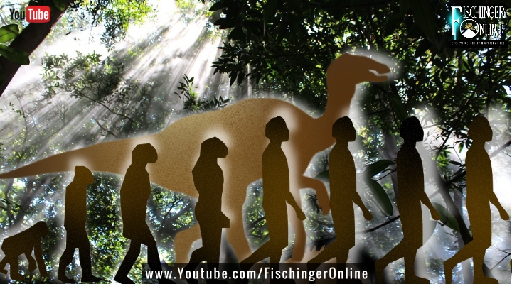 Jurassic Park live! Existierten Dinosaurier und Menschen einst gemeinsam? (Bilder: gemeinfrei / Montage: Fischinger-Online)