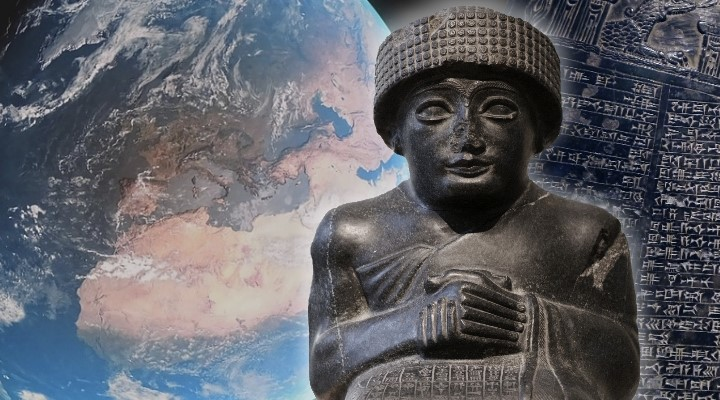 Glaubten die uralte Zivilisation der Sumerer wirklich an Außerirdische? (Bilder: gemeinfrei / Pixabay / envato / Montage: Fischinger)