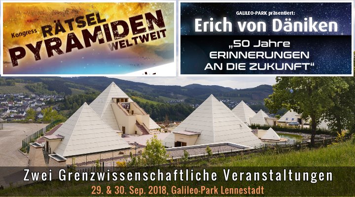 Kongress Rätsel Pyramiden weltweit und Erich von Däniken im Galileo-Park Lennestadt