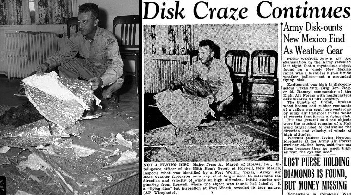 Roswell 1947: Major Jesse Marcel soll UFO-Trümmer zu Hause versteckt haben (Bilder gemeinfrei / Archiv Fischinger-Online)