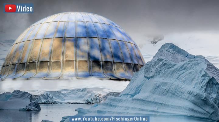 VIDEO: Geheimnisvolle Stahlkuppel im ewigen Eis des Nordpol? Eine seltsame Zeitungsmeldung! (Bilder: gemeinfrei / Montage: Fischinger-Online)
