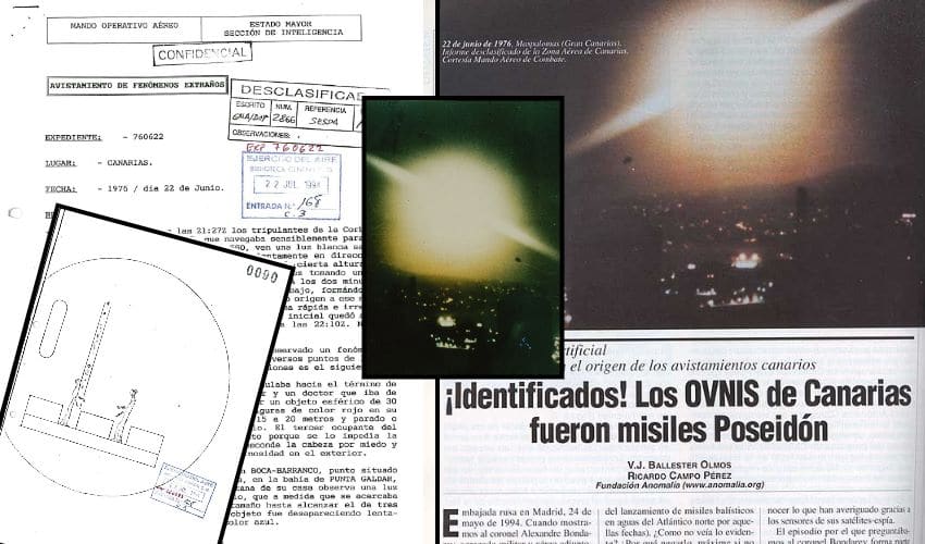 Viele Spekulationen kursieren um den UFO-Fall vom 22. Juni 1976 über den Kanaren - Die Bilder links stammen aus dem offiziellen Bericht der spanischen Behörden. (Bilder: gemeinfrei)