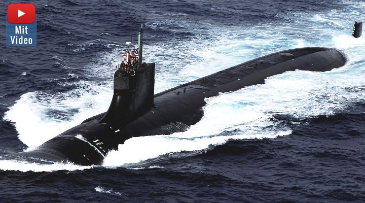 Die Kollision des US-Atom-U-Bootes "Connecticut" mit eine unbekannten Unterwasser-Objekt: Die Besatzung soll einen Berg übersehen haben (Bild: gemeinfrei / Bearbeitung: Fischinger-Online)