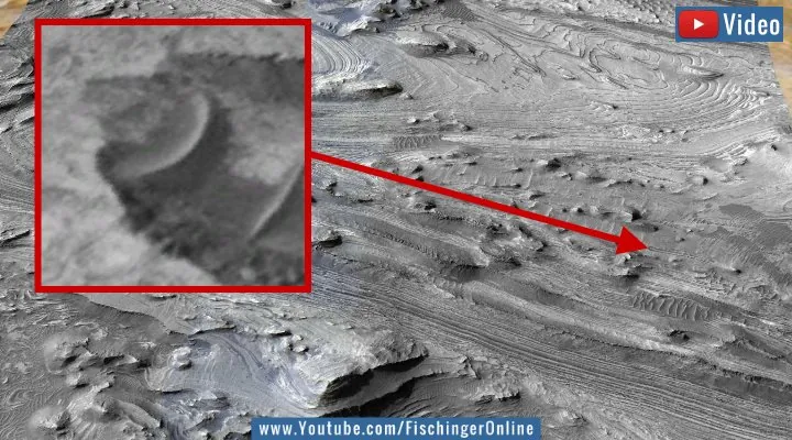 VIDEO: Hat die NASA tatsächlich einen UFO-Crash auf dem Mars fotografiert? Kuriose Anomalie sorgt für Spekulationen um Aliens! (Bilder: NASA / Bearbeitung: Fischinger-Online)