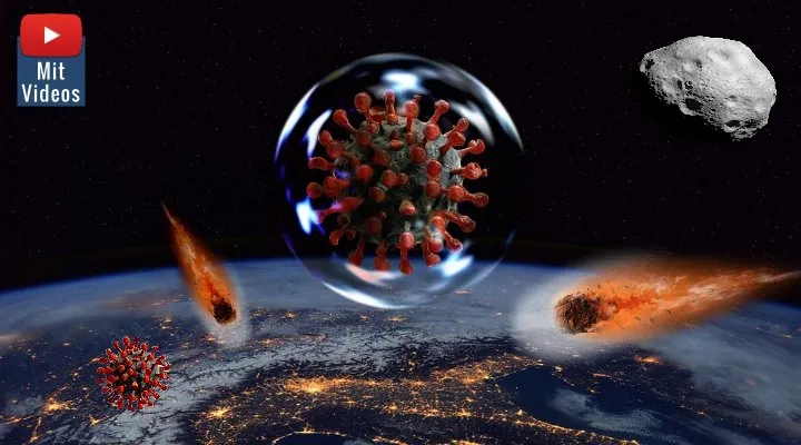 US-Militär-Experte warnt: Außerirdische könnten Asteroiden oder Viren als Waffe bei einer Invasion nutzen! (Bilder: gemeinfrei / Montage: Fischinger-Online)