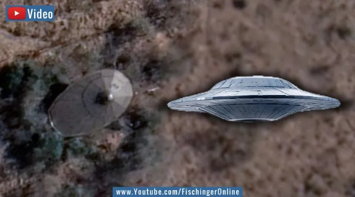 VIDEO vom 28. Januar 2022: Kurioses bei Google Earth: Eine "Alien Disc" in Südafrika - sagt ein UFO-Fan voller Begeisterung (Bilder: Google Earth & gemeinfrei / Montage: Fischinger-Online)