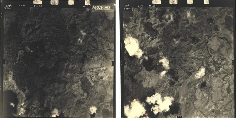 Auf den Bildern 299 und 301 ist nichts von einem UFO zu sehen (Bild: Instituto Geográfico Nacional de Costa Rica / uapmedia.uk)