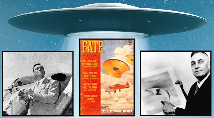 75 Jahre UFOs: Am 24. Juni 1947 wurden die Fliegenden Untertassen geboren (Bilder: gemeinfrei / Montage: Fischinger-Online)