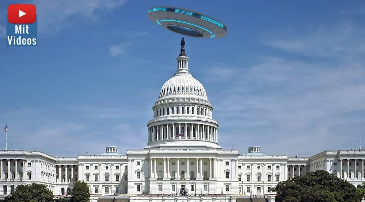 Hat der US-Kongress UFOs als "nicht von Menschenhand gemacht" eingestuft? (Bilder: Pixabay/Wikicommons/gemeinfrei / Montage: Fischinger-Online)