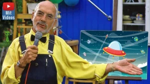 „Löwenzahn“ Classics von 1998 und 1984: „Peter sucht die grünen Männchen“ – und fälscht UFO-Fotos „Löwenzahn“ Classics von 1998 und 1984: „Peter sucht die grünen Männchen“ – und fälscht UFO-Fotos" (Bilder: ZDF & envato Montage: Fischinger)