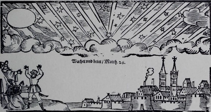 Schimmernde Scheibe am Himmel 1630 über Deutschland (Bild: gemeinfrei)