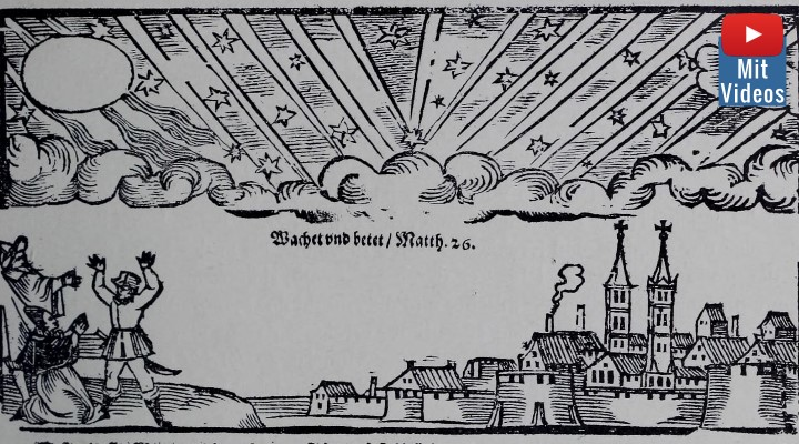 Schimmernde Scheibe vom Himmel während eines Nordlichtes 1630 über Deutschland: War das? (Bild: gemeinfrei)