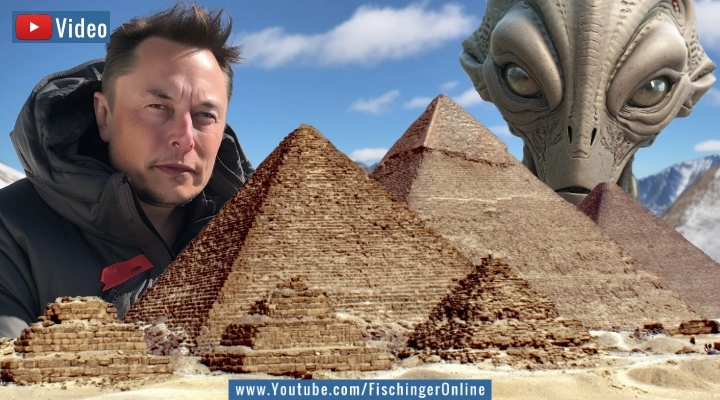 Video: Der Sinneswandel des Elon Musk: "Aliens bauten die Pyramiden" - aber: "Außerirdische gibt es nicht!" (Bilder & Montage: Fischinger & KI)