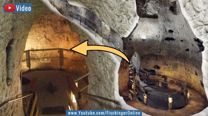Wer baute wann und warum diese unterirdische Kammer? Das ungelöste Rätsel des Royston Cave! (Bilder: roystoncave.co.uk / Montage: Fischinger)