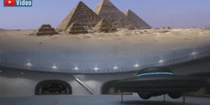 Alien-UFO-Basis unter den Pyramiden? Schweizer UFO-Guru will ihn gesehen haben! (Bilder: gemeinfrei/Pixabay / Montage: Fischinger)