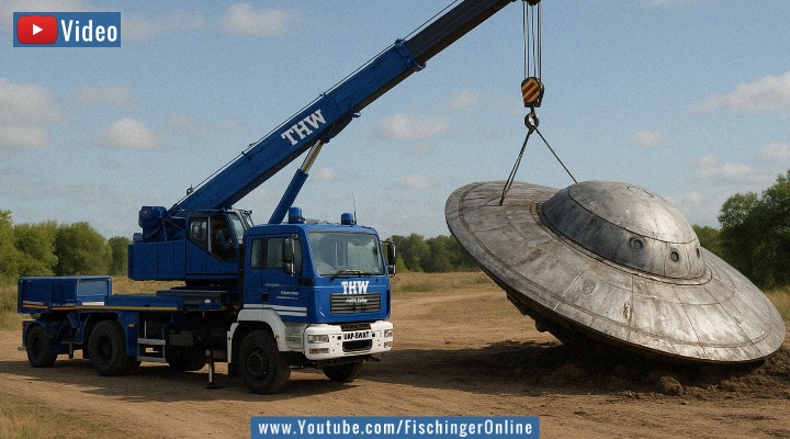 UFO-Absturz in Deutschland! Was würde unser THW dann tun? (Bild & Montage: Fischinger)