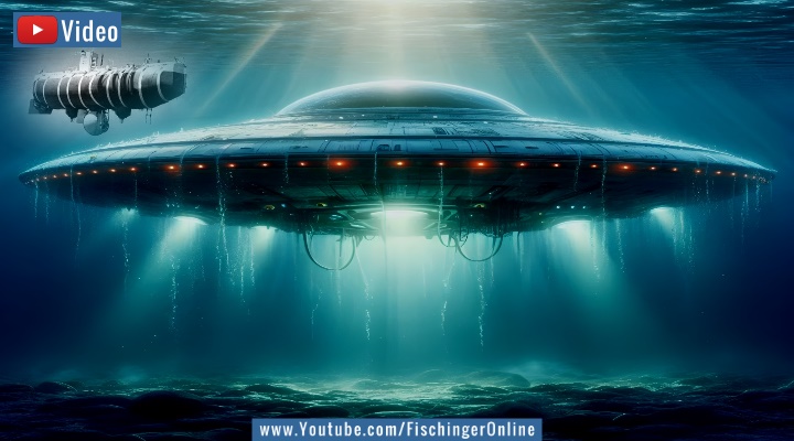 USOs und die Tauchfahren des Rekord-U-Boot "Trieste": Seltsame Begegnungen unter Wasser! (Bilder: gemeinfrei & PixaBay / Montage: Fischinger)