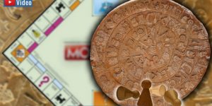 Ungelöstes Rätsel der Archäologie: Der Diskos von Phaistos - war er nur eine Spielerei? (Bilder: gemeinfrei & Fischinger / Montage: Fischinger)