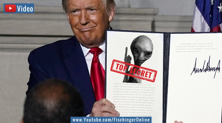 Donald Trump: "sehr viele interessante UFO-Dokumente gefunden" - und diese werden "sehr, sehr bald" veröffentlicht werden! (Bilder: gemeinfrei & PixaBay /Montage: Fischinger)