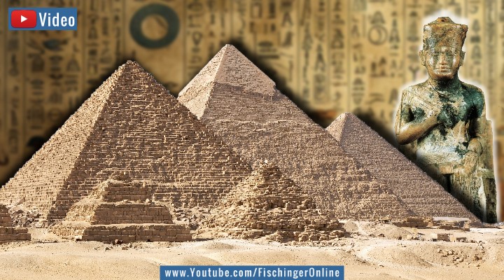 Pyramiden von Gizeh: In Wahrheit nur Ablenkung von den echten, geheimen Pharaonen-Gräbern? (Bilder: Fischinger & KI/gemeinfrei / Montage: Fischinger)