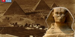Im Dunkeln der Cheops-Pyramide und Seltsames zur Sphinx im 19. Jahrhundert (Bilder: gemeinfrei & Fischinger / Montage: Fischinger)