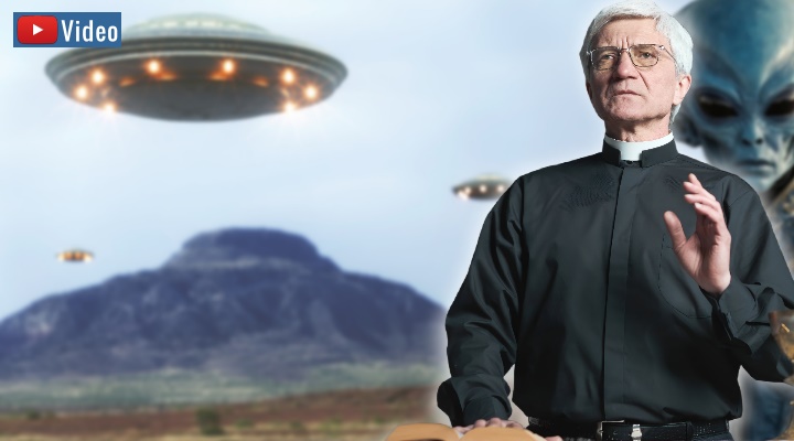 US-Geheimdienste haben angeblich bei einem Geheimtreffen Prediger angewiesen: Für ihre Mitarbeit bei den kommenden Enthüllungen rund um Aliens und UFOs (Bilder: gemeinfrei & envato / Montage: Fischinger)