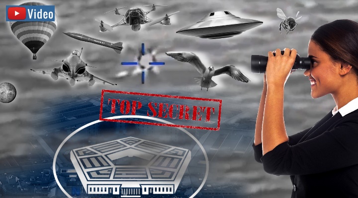 Wieder neue UAP-Files und UFO-Videos veröffentlicht: Alle rd. 50 Videos der US-Regierung sehr Ihr hier in voller Länge! (Bilder: gemeinfrei & envato / Montage: Fischinger)