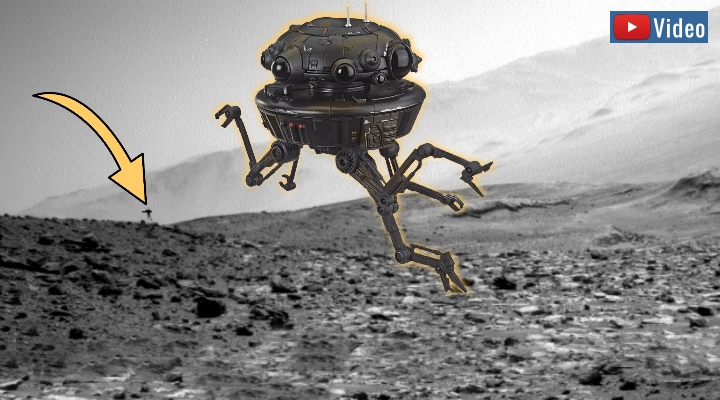 Männchen auf dem Mars: Kurioses und seltsames Bild des NASA Rover "Curiosity"(Bilder: NASA & gemeinfrei / Montage: Fischinger)