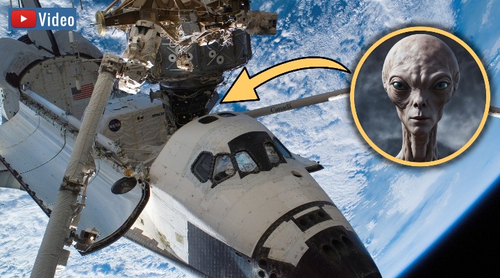 NASA-Mitarbeiter sah Riesen-Alien an Bord eines "Space Shuttle" - ein vergessener Whistleblower mit unglaublichen Aussagen (Bilder: NASA & gemeinfrei / Montage: Fischinger)