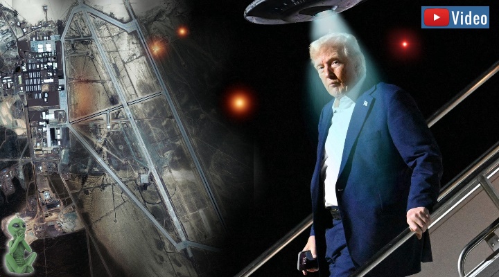 UFOs, Aliens, "Area 51" und Freigabe der UAP-Geheimnisse: Donald Trump redet sich mit Unsinn um Kopf und Kragen (Bilder: Google Earth / whitehouse.gov & gemeinfrei / Montage: Fischinger) UFOs, Aliens, "Area 51" und Freigabe der UAP-Geheimnisse: Donald Trump redet sich mit Unsinn um Kopf und Kragen (Bilder: Google Earth / whitehouse.gov & gemeinfrei / Montage: Fischinger)